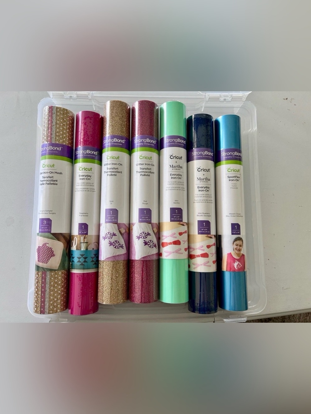 Cricut heat transfer vinyl. 7 New Rolls.